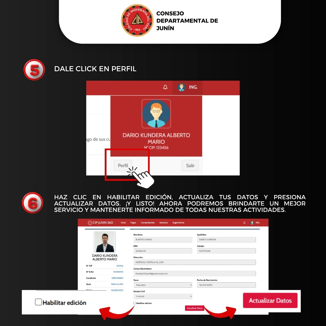 Actualizar datos paso 3